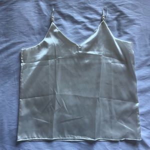 White Pearl Embellished Silk Camisole